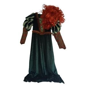 Princess Merida  Brave Childs Costume Size Large (10) With Wig